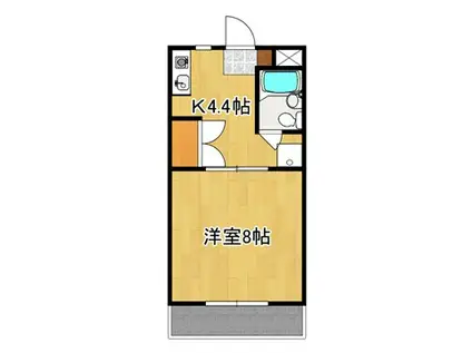 フォレスト ハイム(1K/2階)の間取り写真