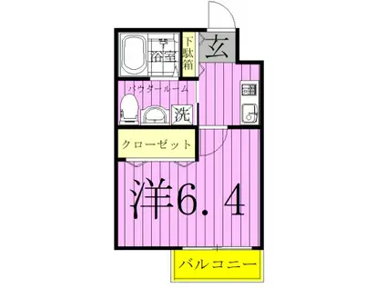 REPOSE ルポーゼ(1K/3階)の間取り写真