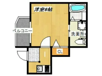 NET-K神戸西(1K/1階)の間取り写真