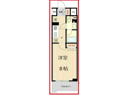 エイチエフ両国レジデンス(1K/5階)の間取り写真