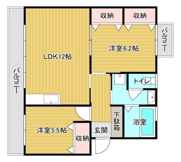 CANDEO柏の森(3DK/3階)の間取り写真