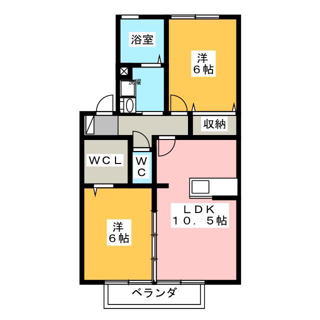 トレ・ピーニ(2LDK/1階)の間取り写真