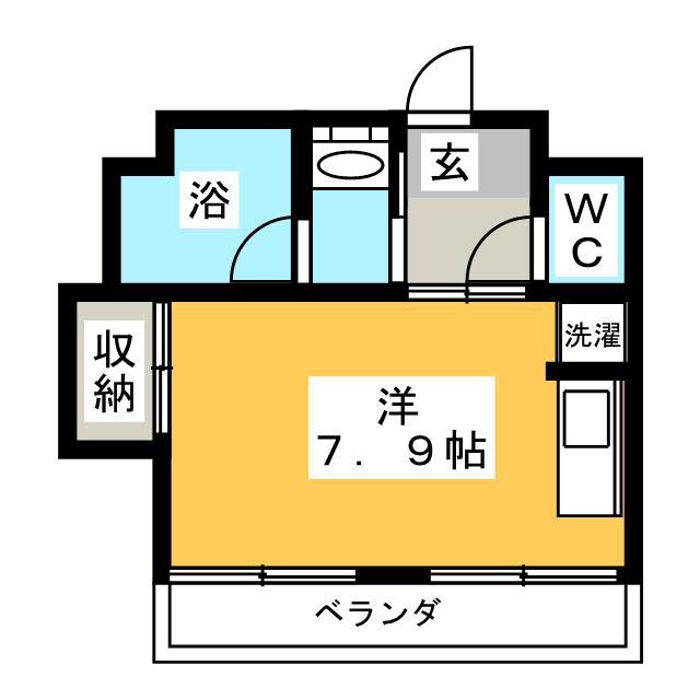 ヴィラージュK大倉山NO.1(ワンルーム/1階)の間取り写真