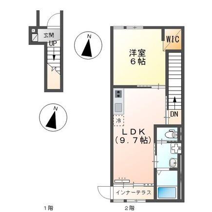 ANNA(1LDK/2階)の間取り写真