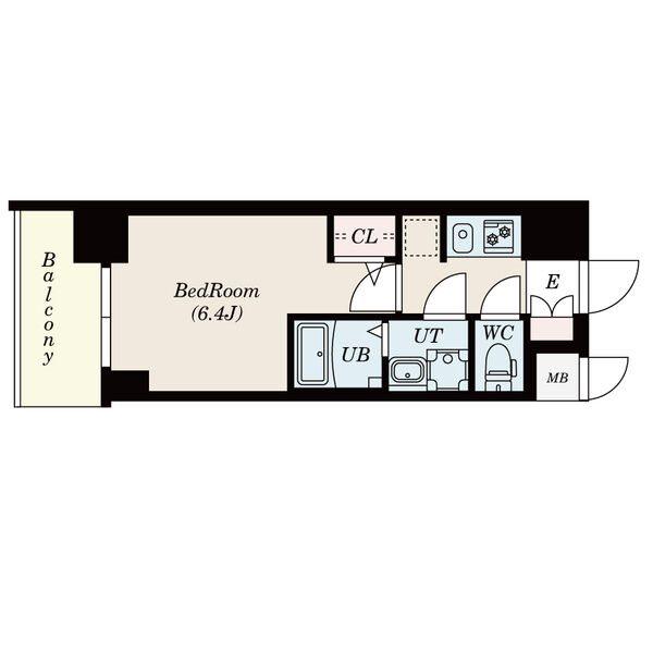 S-RESIDENCE熱田(1K/12階)の間取り写真