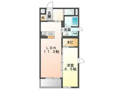 クオリティ グレイス(1LDK/3階)の間取り写真