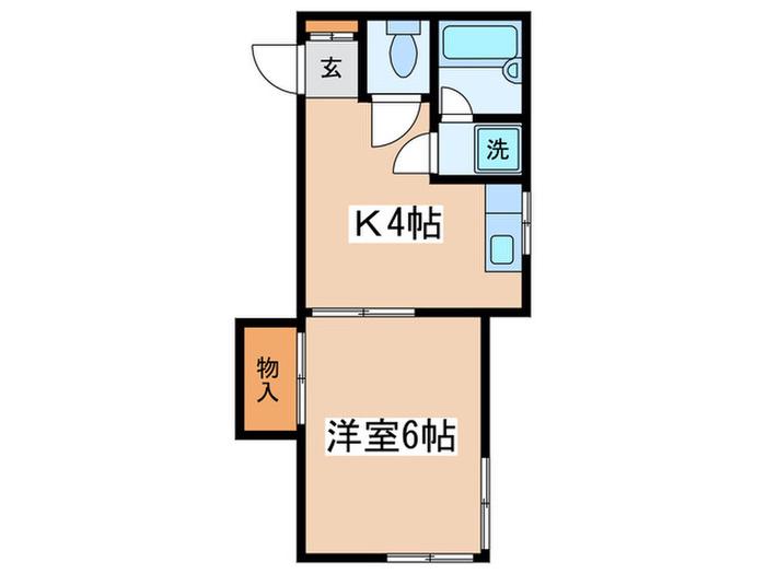ソネット(1K/2階)の間取り写真