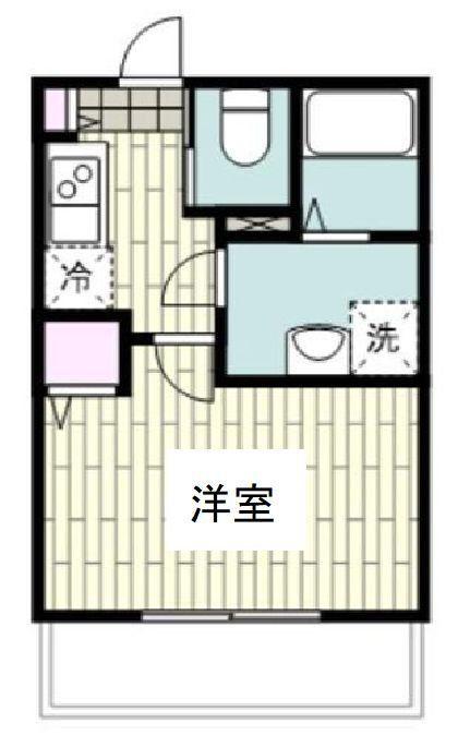 フルセイル古淵II(1K/1階)の間取り写真