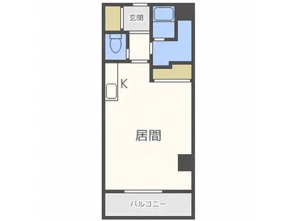 ルレーブ八軒(ワンルーム/9階)の間取り写真