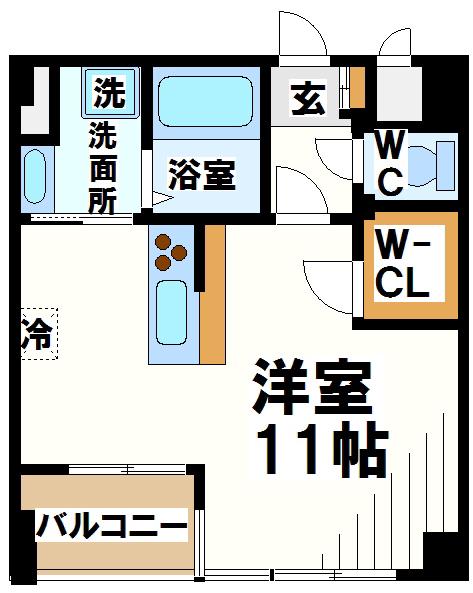 ラフィネール(1K/5階)の間取り写真