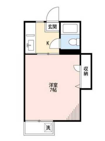 メゾンドヤマト(1K/1階)の間取り写真