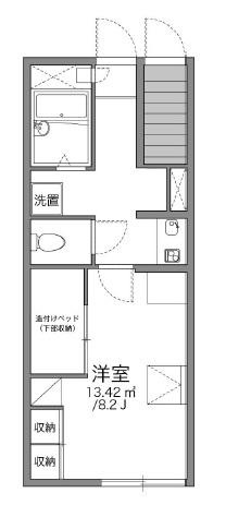 エスペランサ(1K/1階)の間取り写真