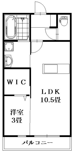 セグラ安宅(1LDK/2階)の間取り写真