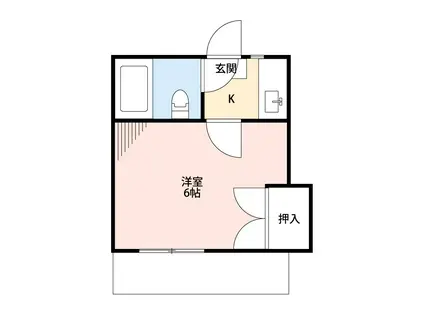 サンライズ京葉(1K/2階)の間取り写真
