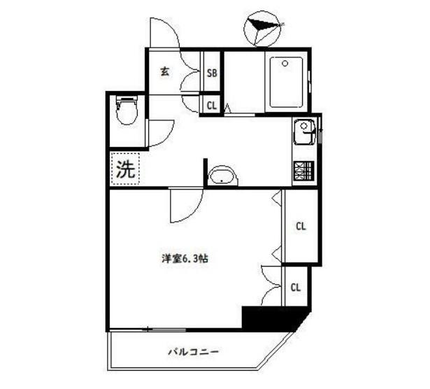 三和駒込(1K/1階)の間取り写真