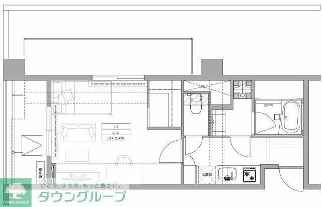 HF目黒行人坂レジデンス(1K/5階)の間取り写真