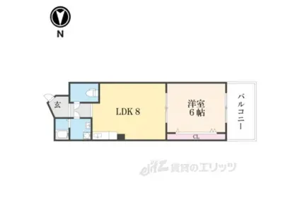 シャトーラアンジュ(1LDK/4階)の間取り写真