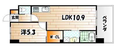 ADVANCE128(1LDK/3階)の間取り写真