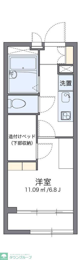 レオパレスガーデン(1K/2階)の間取り写真