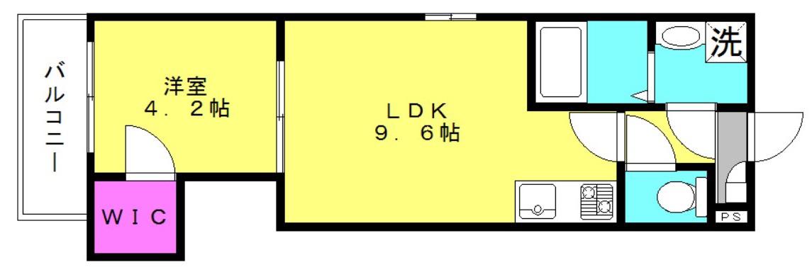 ジーメゾン明石魚住ミハルカ(1LDK/1階)の間取り写真