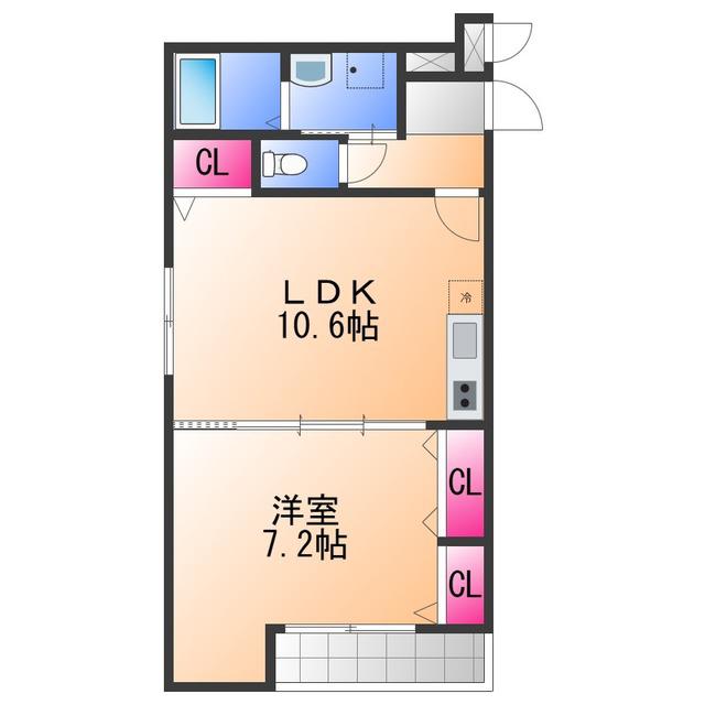 ソプラリアI番館(1LDK/1階)の間取り写真
