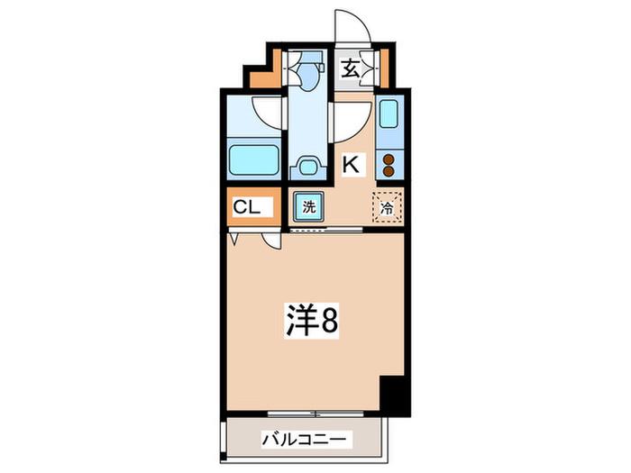 レジディア新横浜(1K/8階)の間取り写真