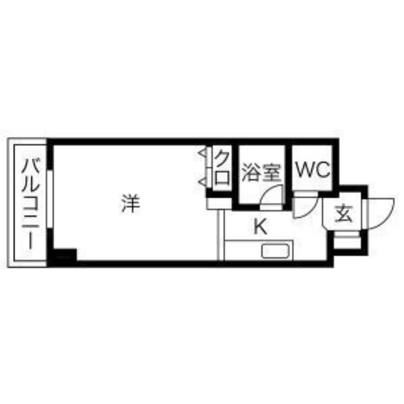 メゾンクレスト北大前II(1K/11階)の間取り写真