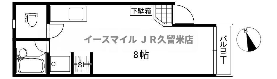 コーポイーグル(ワンルーム/2階)の間取り写真