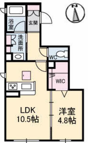SHAMAISON御幸通(1LDK/1階)の間取り写真
