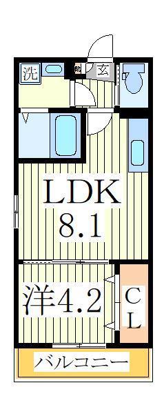 オークプレイス(1LDK/3階)の間取り写真