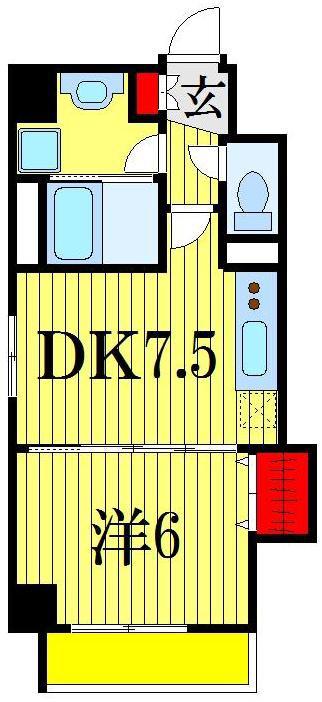 IWA3(1DK/2階)の間取り写真