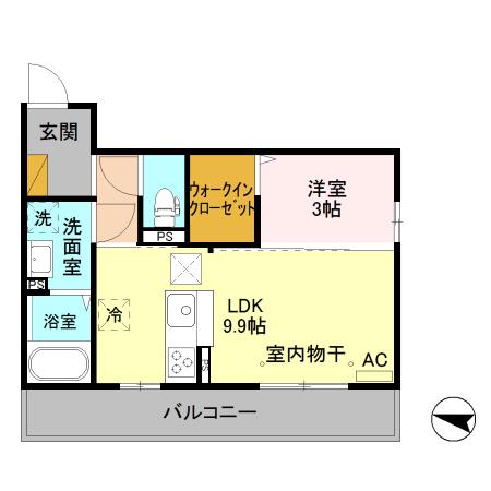 クオリティ御館(1LDK/1階)の間取り写真