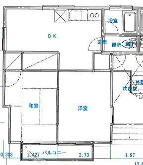 文庫ハイツ(2DK/2階)の間取り写真