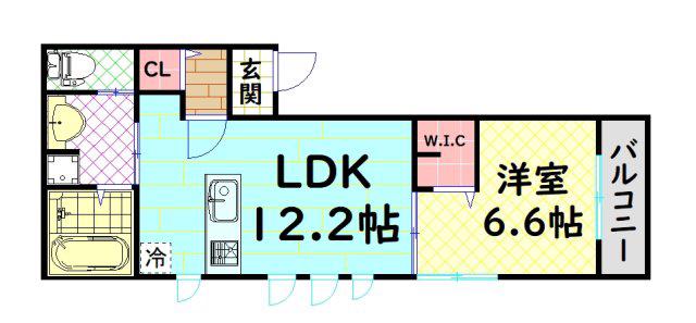 ジョリィ ルミエール(1LDK/3階)の間取り写真