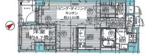 日本橋ルーツ(1LDK/6階)の間取り写真