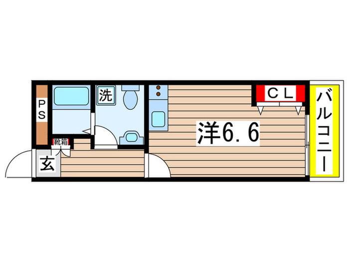 PLUMERIA ARK(ワンルーム/2階)の間取り写真