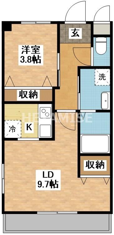 コーポNAKASHIMA(1LDK/1階)の間取り写真