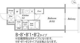 エステムコート大阪ウエストII(1K/11階)の間取り写真