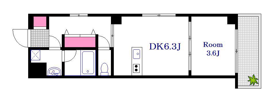 LIFEMENT GLANZ SAKAIMACHI(1DK/9階)の間取り写真