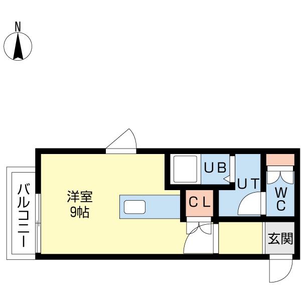 ΑNEXT澄川(1K/1階)の間取り写真