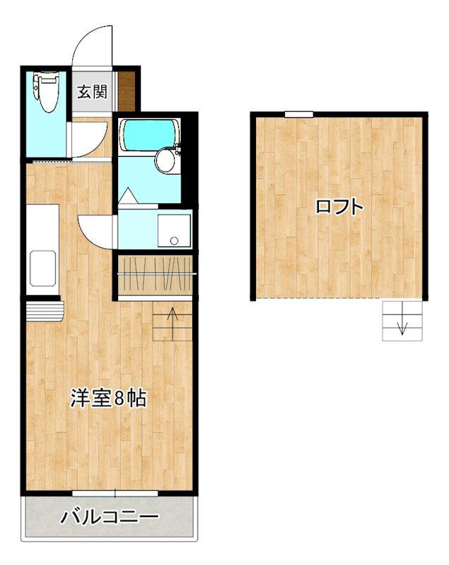 SHANT北野(ワンルーム/2階)の間取り写真