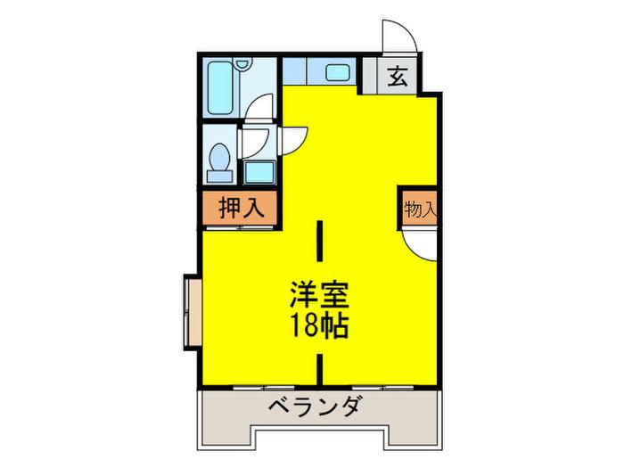 フォレスト(ワンルーム/4階)の間取り写真