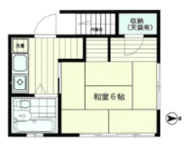 本多2号館(1K/2階)の間取り写真