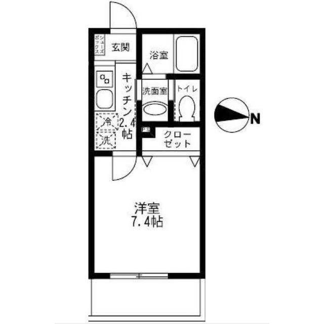 CASA REGINA(1K/2階)の間取り写真