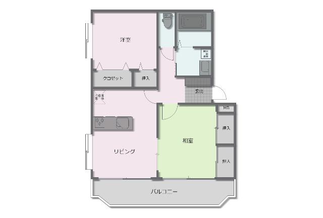 ハイムYMR(2LDK/2階)の間取り写真