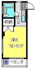 伴野コーポ(1K/3階)の間取り写真