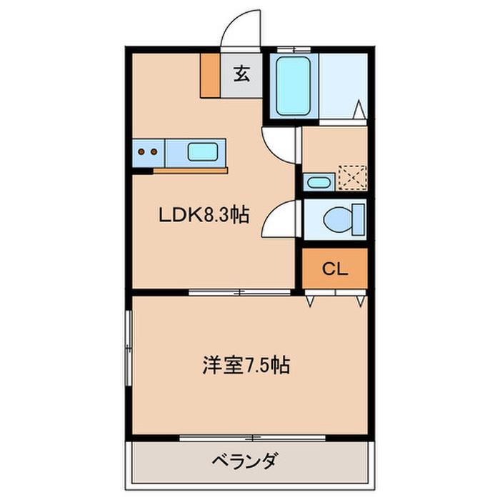 JS HOUSE(1LDK/1階)の間取り写真