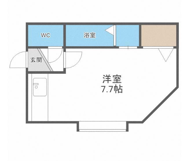 PALMHILL麻生・I(1K/2階)の間取り写真