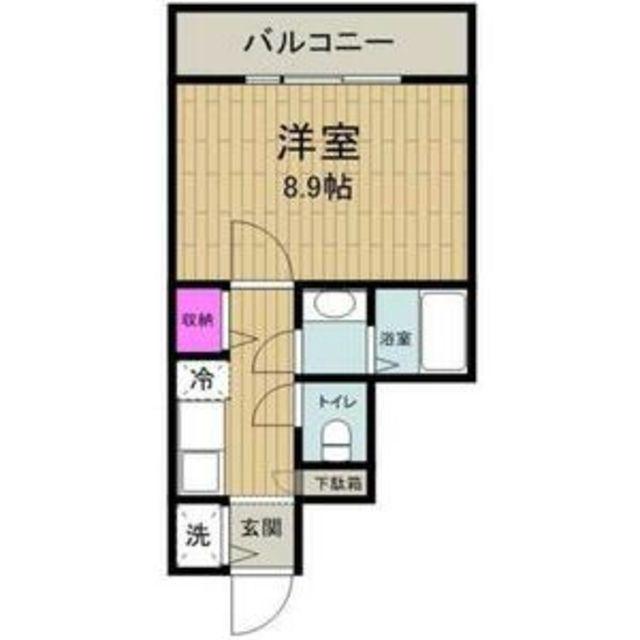 ジュネス東住吉(1K/9階)の間取り写真