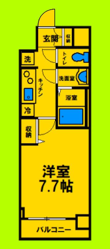 MJC大阪ラフィーネ(1K/2階)の間取り写真
